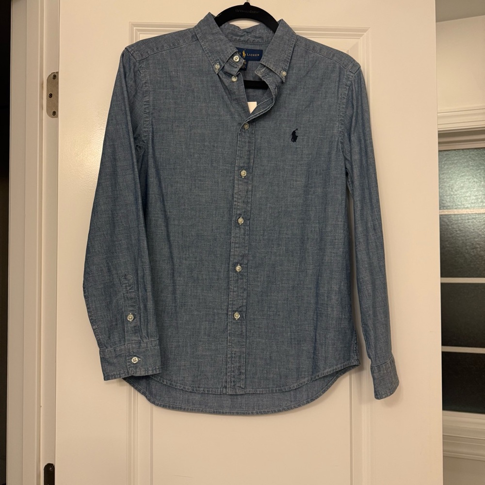 Ralph Lauren Boy’s Blue Button-Down Denim Shirt